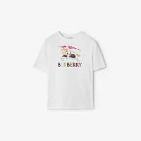 EKD Cotton T-shirt in White | Burberry® Official