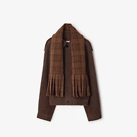 Detachable Scarf Wool Blend Jacket in Ginger/ginger - Men | Burberry® Official