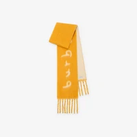 Reversible Logo Alpaca Wool Blend Scarf in Crown yellow | Burberry® Official