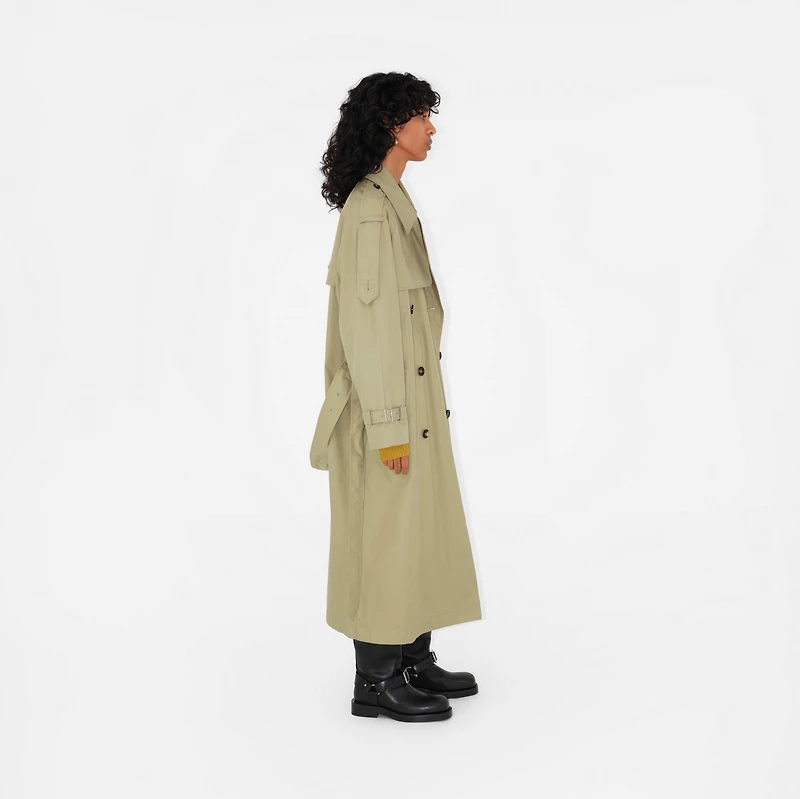Long Gabardine Castleford Trench Coat in Hunter - Women | Burberry® Official