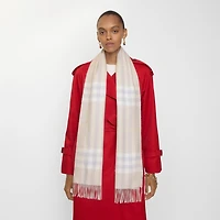 Check Cashmere Scarf in Smoke | Burberry® Official