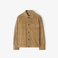 Check Corduroy Overshirt in Sand - Men, Cotton | Burberry® Official
