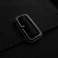 Mid-length Kensington Heritage Trench Coat in Black - Men, Cotton Gabardine | Burberry® Official