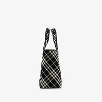 Check Tote in Black/calico