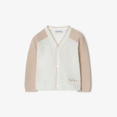 Cotton Cardigan in Ivory - Children | Burberry® Official