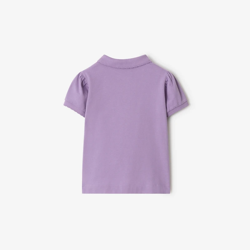 Cotton Polo Shirt in Lilac purple | Burberry® Official