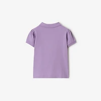 Cotton Polo Shirt in Lilac purple | Burberry® Official