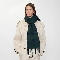 Check Cashmere Blend Scarf in Dark green | Burberry® Official