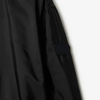 Short Checker-tape Nylon Parka in Black - Women | Burberry® Official
