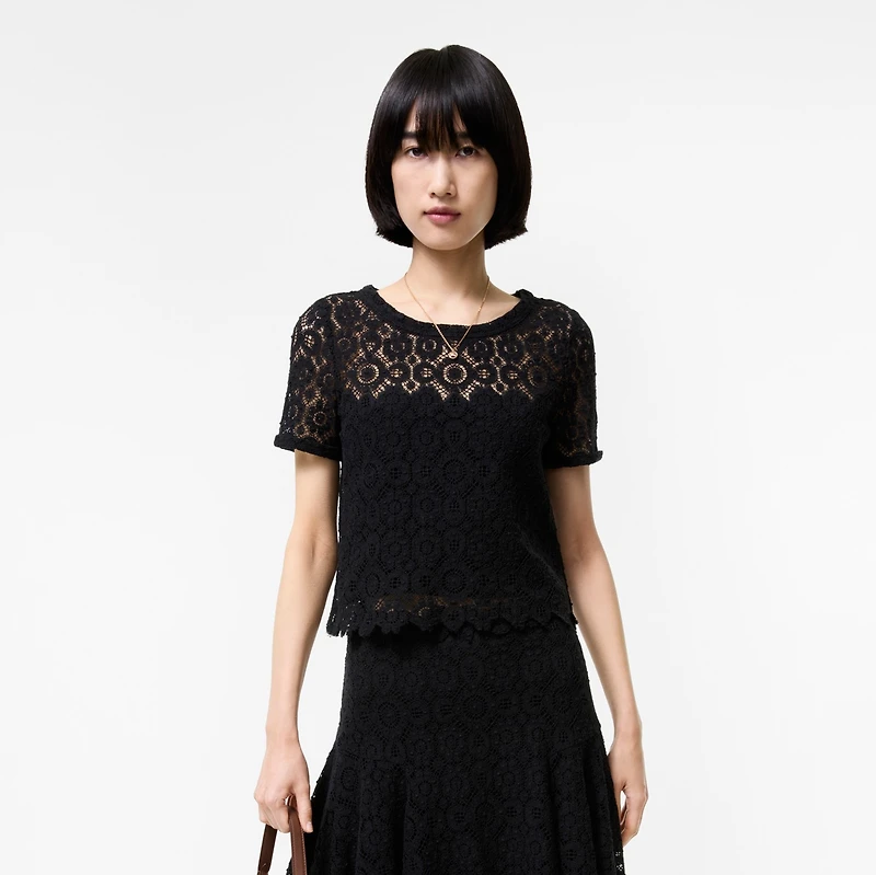 Floral Lace Blouse in Black - Women | Burberry® Official
