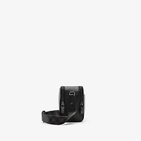 Pop Check Crossbody Bag in Black/iron grey - Men, Leather | Burberry® Official