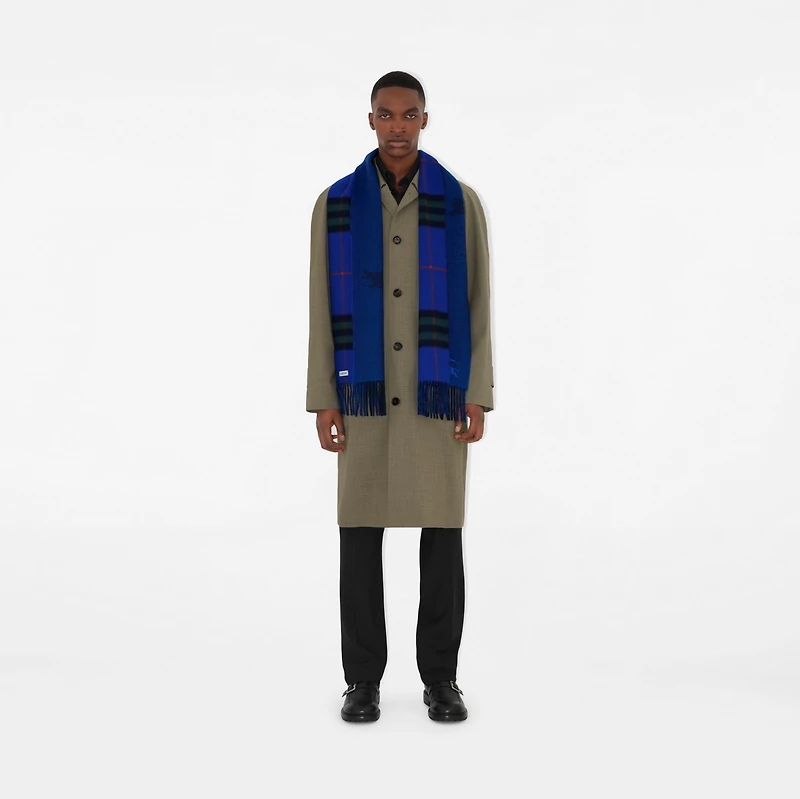 Reversible EKD Check Cashmere Scarf in Knight | Burberry® Official