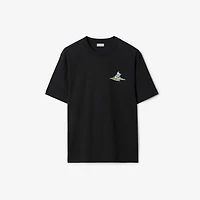 Sleeping Knight Cotton T-shirt in Black - Men | Burberry® Official