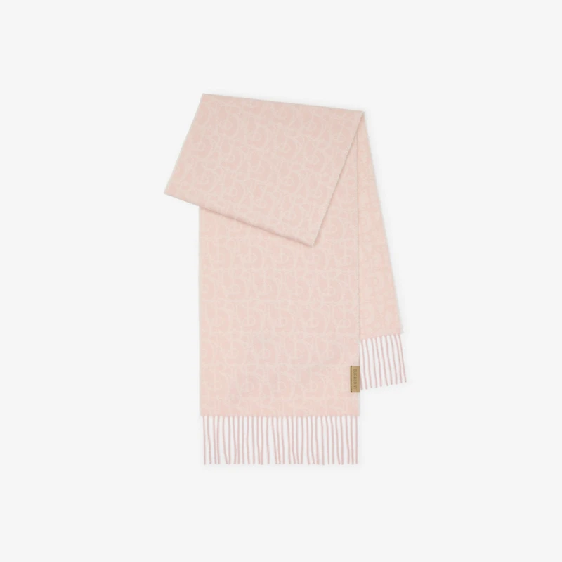 B Charm Cashmere Scarf in Peony pink | Burberry® Official