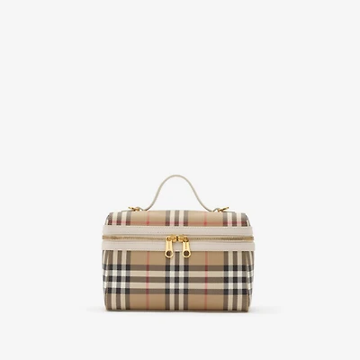 Check Vanity Bag​ in Archive beige/soap beige - Women, Cotton, Technical | Burberry® Official