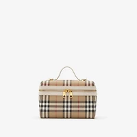 Check Vanity Bag​ in Archive beige/soap beige - Women, Cotton, Technical | Burberry® Official