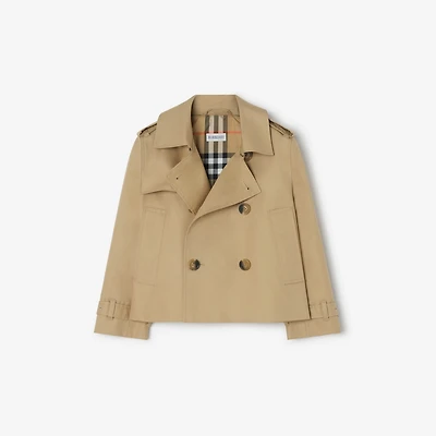 Cotton Trench Jacket in Sand beige | Burberry® Official