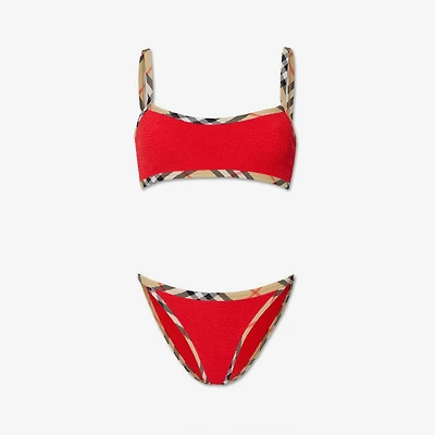Tyler Bikini in Red - Women, Nylon | Burberry® Official