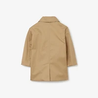 Reversible Check Gabardine Car Coat in Archive beige | Burberry® Official
