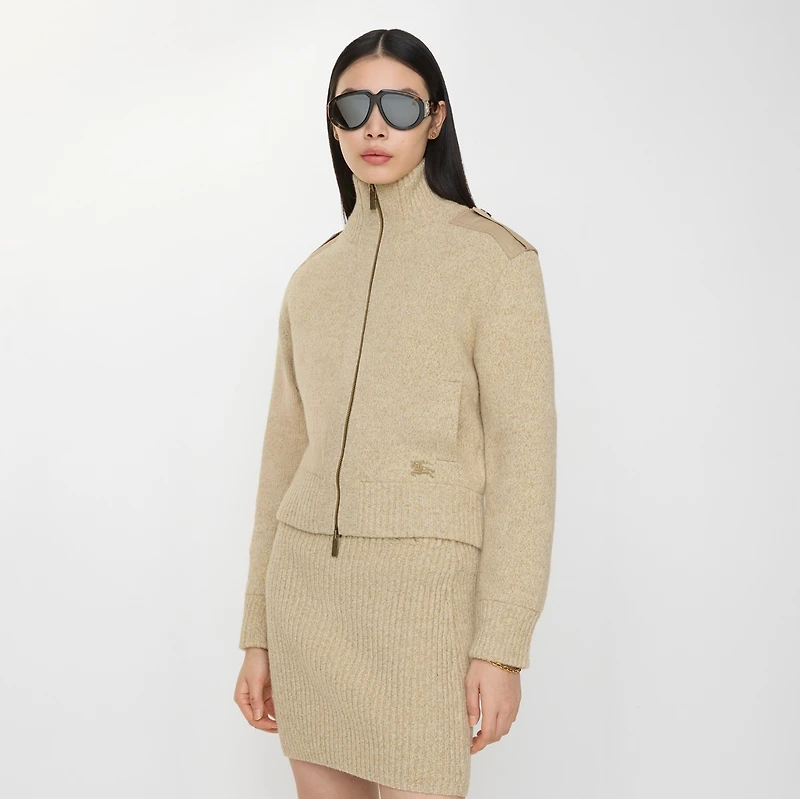 Wool Cashmere Jacket in Hamper beige - Women | Burberry® Official
