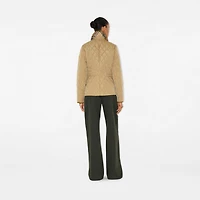 Quilted Nylon Jacket in Flax/sand - Women | Burberry® Official