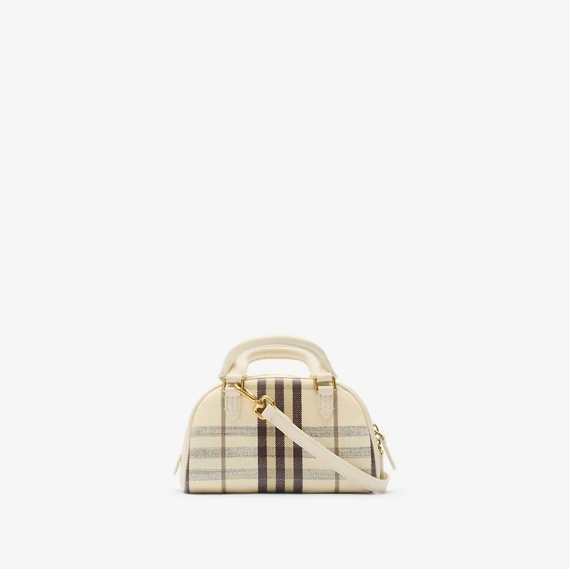 Mini Highlands Bowling Bag​ in Light beige - Women | Burberry® Official