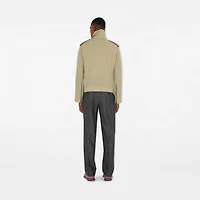 Wool Tailored Trousers in Gull grey/trip grey - Men | Burberry® Official