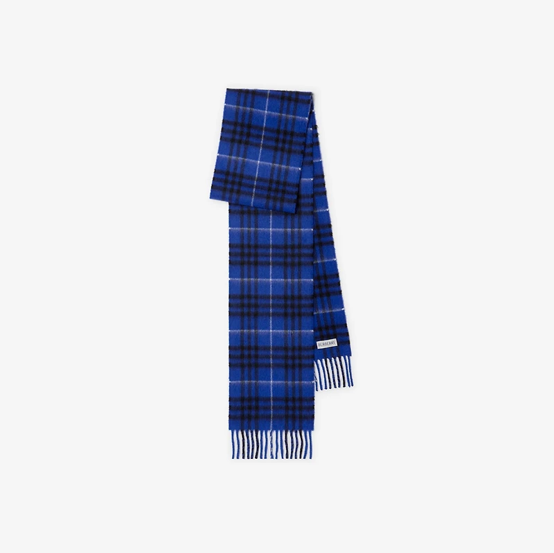 Narrow Check Cashmere Scarf in Knight | Burberry® Official