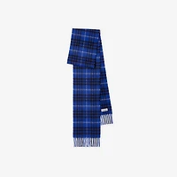 Narrow Check Cashmere Scarf in Knight | Burberry® Official