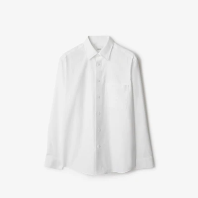 Cotton Oxford Shirt in White - Men | Burberry® Official