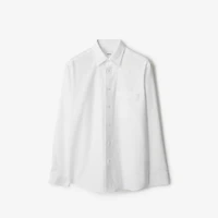 Cotton Oxford Shirt in White - Men | Burberry® Official