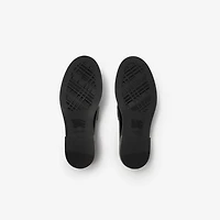 Leather Pembroke Loafers in Black - Men | Burberry® Official