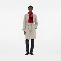 Wide Check Wool Scarf in Post red | Burberry® Official