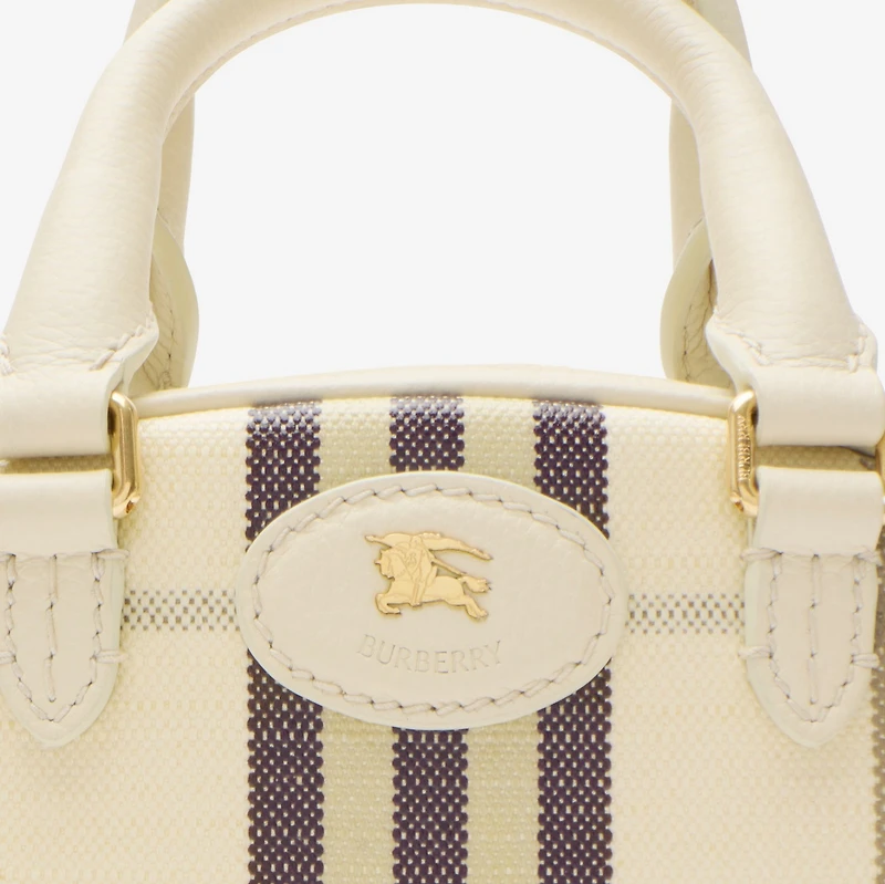 Mini Highlands Bowling Bag in Light beige - Women | Burberry® Official