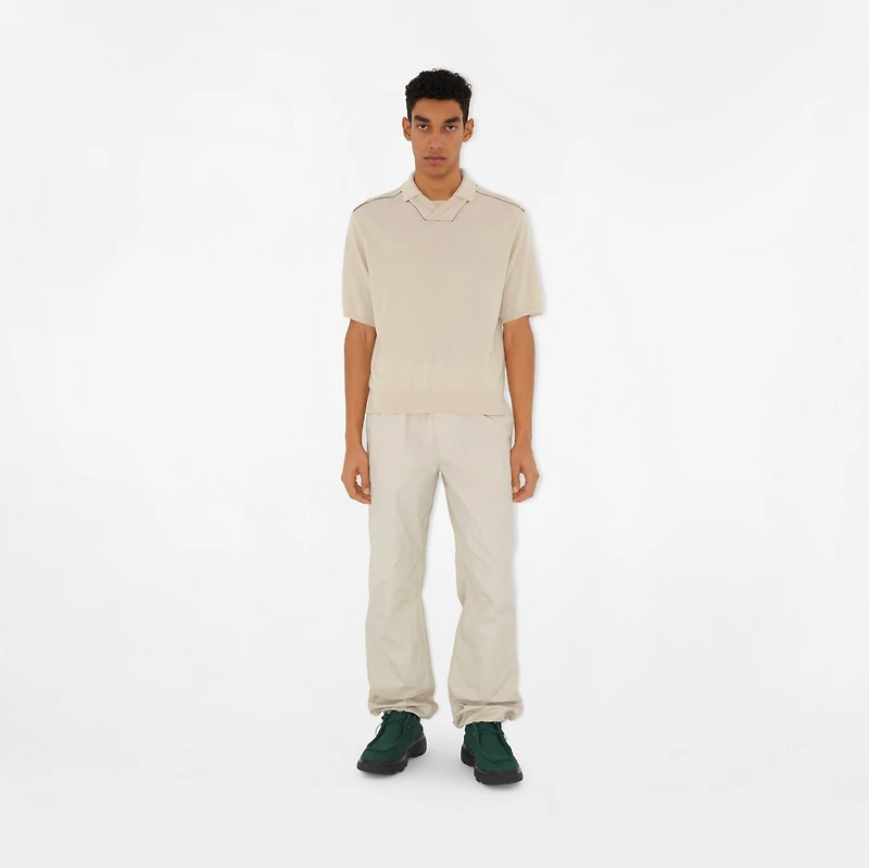 Wool Polo Shirt in Soap - Men | Burberry® Official