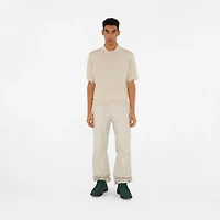Wool Polo Shirt in Soap - Men | Burberry® Official