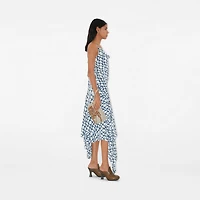 Knot Silk Top in Pool - Women | Burberry® Official