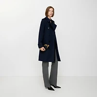 Mid-length Kensington Heritage Trench Coat in Coal blue - Women, Cotton Gabardine | Burberry® Official