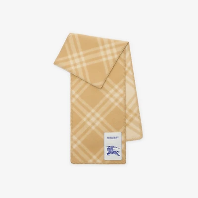 Check Wool Scarf in Sand | Burberry® Official