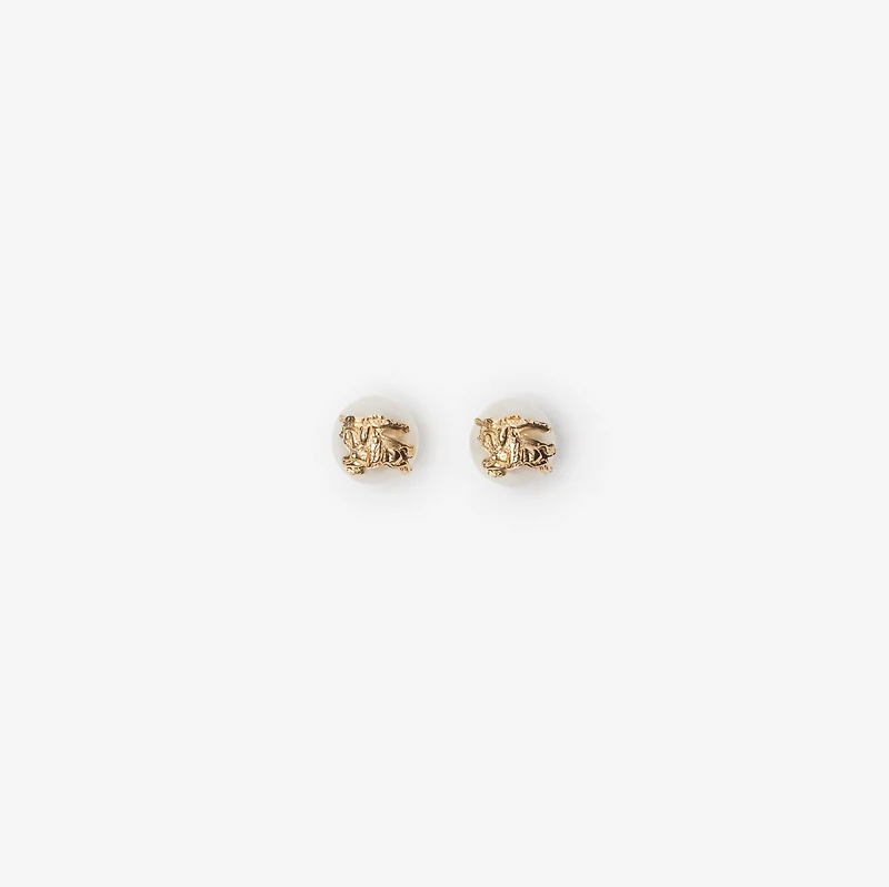 EKD Sphere Pearl Stud Earrings in Gold/pearl - Women | Burberry® Official