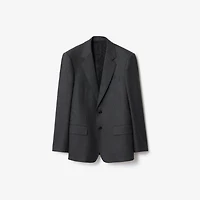 Wool Flannel Tailored Jacket in Brisk grey - Men | Burberry® Official