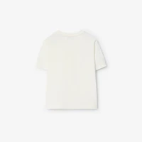 Multicolour Knight Cotton T-shirt in Chalk white | Burberry® Official