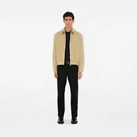 Gabardine Chester Harrington Jacket in Flax beige - Men, Cotton | Burberry® Official