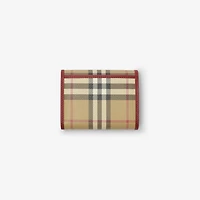 Small Check Folding Wallet in Archive beige/ruby red - Women | Burberry® Official
