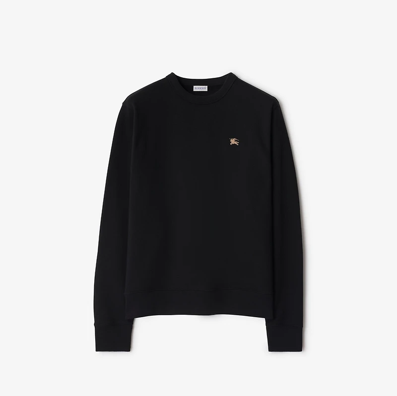 Knight Stamp Cotton Sweatshirt in Black - Men | Burberry® Official
