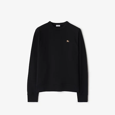 Knight Stamp Cotton Sweatshirt in Black - Men | Burberry® Official