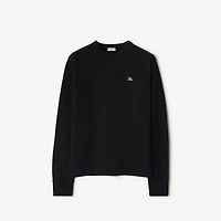 Knight Stamp Cotton Sweatshirt in Black - Men | Burberry® Official