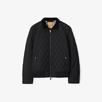 Quilted Nylon Jacket in Black