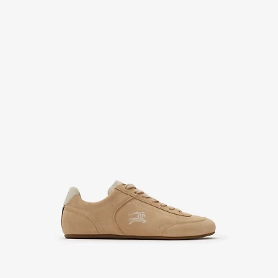 Suede Knight Runner Sneakers​ in Flax/dove beige - Women | Burberry® Official
