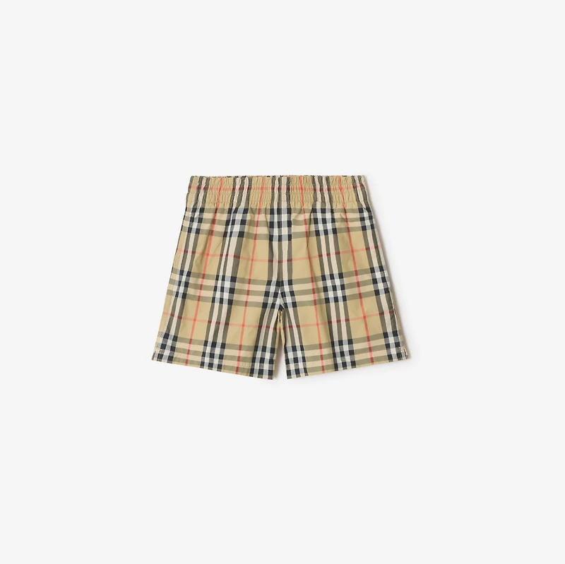 Check Swim Shorts in Sand beige | Burberry® Official
